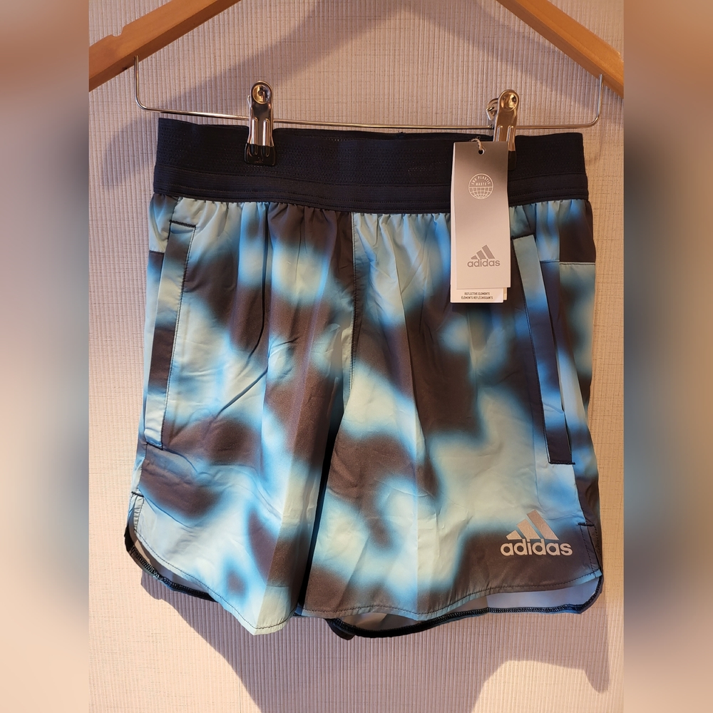Adidas Run Icons Shorts HF8758 Multicolor Blue Women's Small Activewear Running